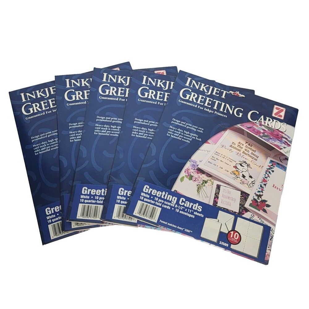 Z International Inkjet Greeting Cards 50 Ct Envelopes Avery 3266 Compatible NIP
